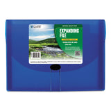 C-Line® Expanding Files, 1.63" Expansion, 13 Sections, Cord/Hook Closure, 1/6-Cut Tabs, Letter Size, Blue (CLI48315)