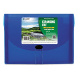 C-Line® Expanding Files, 1.63" Expansion, 7 Sections, Cord/Hook Closure, 1/6-Cut Tabs, Letter Size, Blue (CLI48305) Each
