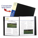 C-Line® Bound Sheet Protector Presentation Book, 24 Letter-Size Sleeves, Black (CLI33240) Each