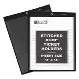 C-Line® Shop Ticket Holders, Stitched, One Side Clear, 75 Sheets, 11 x 14, 25/BX (CLI45114) Each