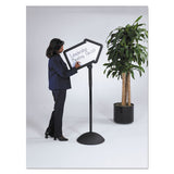 Safco® WriteWay Double-Sided Magnetic Dry Erase Standing Message Sign, Arrow, 64.25" Tall Black Stand, 25.5 x 17.75 White Face (SAF4173BL) Each