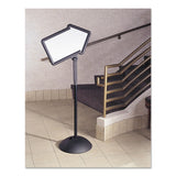 Safco® WriteWay Double-Sided Magnetic Dry Erase Standing Message Sign, Arrow, 64.25" Tall Black Stand, 25.5 x 17.75 White Face (SAF4173BL) Each