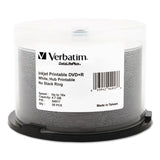 Verbatim® DVD+R Recordable Disc, 4.7 GB, 16x, Spindle, Hub Printable, White, 50/Pack (VER94917) Pack of 50