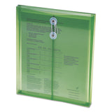 Smead™ Poly String and Button Interoffice Envelopes, Open-End (Vertical), 9.75 x 11.63, Transparent Green, 5/Pack (SMD89543) Pack of 5 Envelopes