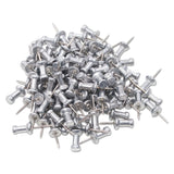 GEM® Aluminum Head Push Pins, Aluminum, Silver, 0.38", 100/Box (GEMCPAL3) Box of 100