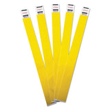 Advantus Crowd Management Wristbands, Sequentially Numbered, 9.75" x 0.75", Yellow, 500/Pack (AVT75512) Pack of 500