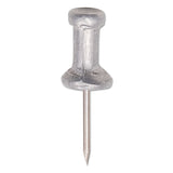 GEM® Aluminum Head Push Pins, Aluminum, Silver, 0.5", 100/Box (GEMCPAL4) Box of 100