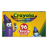 Crayola® Classic Color Crayons in Flip-Top Pack with Sharpener, 96 Colors/Pack (CYO520096) Box of 96