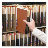 Smead™ Redrope Drop-Front End Tab File Pockets, Fully Lined 6.5" High Gussets, 3.5" Expansion, Letter Size, Redrope/Brown, 10/Box (SMD73681) Pack of 10