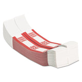 Pap-R Products Currency Straps, Red, $500 in $5 Bills, 1000 Bands/Pack (CTX400500) Pack of 1000