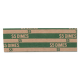Pap-R Products Flat Coin Wrappers, Dimes, $5, 1000 Wrappers/Box (CTX30010) Box of 1000