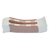 Pap-R Products Currency Straps, Brown, $5,000 in $50 Bills, 1000 Bands/Pack (CTX405000) Pack of 1000