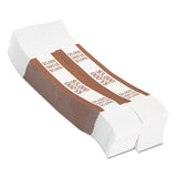 Pap-R Products Currency Straps, Brown, $5,000 in $50 Bills, 1000 Bands/Pack (CTX405000) Pack of 1000