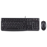 Logitech® MK120 Wired Keyboard + Mouse Combo, USB 2.0, Black (LOG920002565) Each