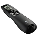 Logitech® R800 Wireless Laser Presentation Remote w/LCD Display, Class 2, 100 ft Range, Matte Black (LOG910001350) Each