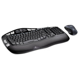 Logitech® MK550 Wireless Wave Keyboard + Mouse Combo, 2.4 GHz Frequency/30 ft Wireless Range, Black (LOG920002555) Each