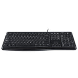 Logitech® K120 Ergonomic Desktop Wired Keyboard, USB, Black (LOG920002478) Each
