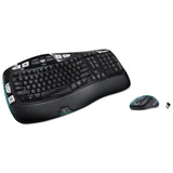 Logitech® MK550 Wireless Wave Keyboard + Mouse Combo, 2.4 GHz Frequency/30 ft Wireless Range, Black (LOG920002555) Each