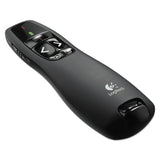 Logitech® R400 Wireless Presentation Remote with Laser Pointer, Class 2, 50 ft Range, Matte Black (LOG910001354) Each