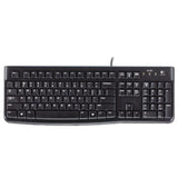 Logitech® K120 Ergonomic Desktop Wired Keyboard, USB, Black (LOG920002478) Each