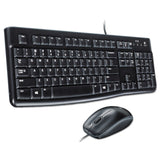 Logitech® MK120 Wired Keyboard + Mouse Combo, USB 2.0, Black (LOG920002565) Each
