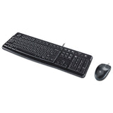 Logitech® MK120 Wired Keyboard + Mouse Combo, USB 2.0, Black (LOG920002565) Each