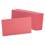 Oxford™ Unruled Index Cards, 3 x 5, Cherry, 100/Pack (OXF7320CHE) Pack of 100