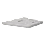 Royal Basket Trucks Poly Hinged Lids, 12 Bushel, Polyethylene/Steel, Gray (RBTL12GRXLDN) Each