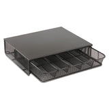 Safco® One Drawer Hospitality Organizer, 5 Compartments, 12.5 x 11.25 x 3.25, Black (SAF3274BL) Each