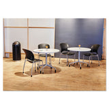 Safco® Dome Top Receptacle with Spring-Loaded Door, 15 gal, Steel, Black (SAF9636BL) Each