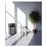 Safco® Evos Series Steel Waste Container, 38 gal, Steel, Black (SAF9934BL) Each