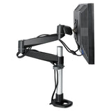 3M™ Dual Monitor Swivel Arm, 360 Degree Rotation, +15 Degree/-90 Degree Tilt, 180 Degree Pan, Black/Gray, Supports 30 lb (MMMMA140MB) Each