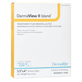 DermaView II™ Island Transparent Film Dressing with Pad 3-1/2 X 4 Inch Frame Style Delivery Rectangle Sterile (946647_EA) 1/EA