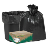 Earthsense® Commercial Linear Low Density Recycled Can Liners, 16 gal, 0.85 mil, 24" x 33", Black, 25 Bags/Roll, 20 Rolls/Carton (WBIRNW3310) Case of 500