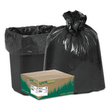 Earthsense® Commercial Linear Low Density Recycled Can Liners, 10 gal, 0.85 mil, 24" x 23", Black, 25 Bags/Roll, 20 Rolls/Carton (WBIRNW2410) Case of 500