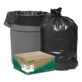 Earthsense® Commercial Linear Low Density Recycled Can Liners, 45 gal, 1.25 mil, 40" x 46", Black, 10 Bags/Roll, 10 Rolls/Carton (WBIRNW4850) Case of 100