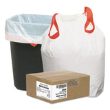 Draw 'n Tie® Heavy-Duty Trash Bags, 13 gal, 0.9 mil, 24.5" x 27.38", White, 50 Bags/Roll, 4 Rolls/Box (WBI1DK200) Box of 200