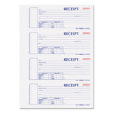 Rediform® Durable Hardcover Numbered Money Receipt Book, Two-Part Carbonless, 6.88 x 2.75, 4 Forms/Sheet, 300 Forms Total (REDS1654NCR)