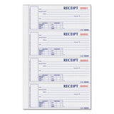 Rediform® Durable Hardcover Numbered Money Receipt Book, Three-Part Carbonless, 6.88 x 2.75, 4 Forms/Sheet, 200 Forms Total (REDS1657NCL) Each
