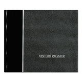 National® Hardcover Visitor Register Book, Black Cover, 9.78 x 8.5 Sheets, 128 Sheets/Book (RED57802) Each