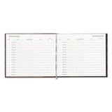 National® Hardcover Visitor Register Book, Black Cover, 9.78 x 8.5 Sheets, 128 Sheets/Book (RED57802) Each