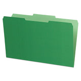 Pendaflex® Interior File Folders, 1/3-Cut Tabs: Assorted, Legal Size, Green, 100/Box (PFX435013BGR) Box of 100