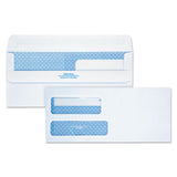 Quality Park™ Double Window Redi-Seal Security-Tinted Envelope, #9, Commercial Flap, Redi-Seal Adhesive Closure, 3.88 x 8.88, White, 250/CT (QUA24519) Box of 250