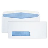 Quality Park™ Security Tint Window Envelope, #10, Commercial Flap, Gummed Closure, 4.13 x 9.5, White, 500/Box (QUA90130) Box of 500