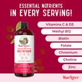 Mary Ruth's® Liquid Morning Multivitamin Dietary Supplement Vitamin A / C / D / E 80 mcg - 8 mg - 1.7 mcg - 1.5 mg Strength Liquid 30 oz. Raspberry Flavor (1271761_EA) 1/EA