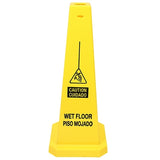 Impact® Four-Sided Wet Floor Sign, English/Spanish, 25", Yellow, 5/Case (IMP23816) Each