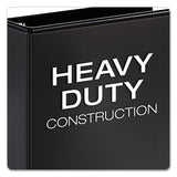 Cardinal® Premier Easy Open ClearVue Locking Slant-D Ring Binder, 3 Rings, 4" Capacity, 11 x 8.5, Black (CRD10341) Each