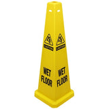 Impact® Four-Sided Wet Floor Sign, English, 36", Yellow, 5/Case (IMP23870) Case of 5