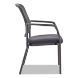 Alera® Alera Mesh Guest Stacking Chair, 26" x 25.6" x 36.2", Black Seat, Black Back, Black Base (ALEEL4314) Each