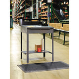 Tennsco Open Steel Shop Desk, 34.5" x 29" x 53.75", Medium Gray (TNNSR57MG) Each